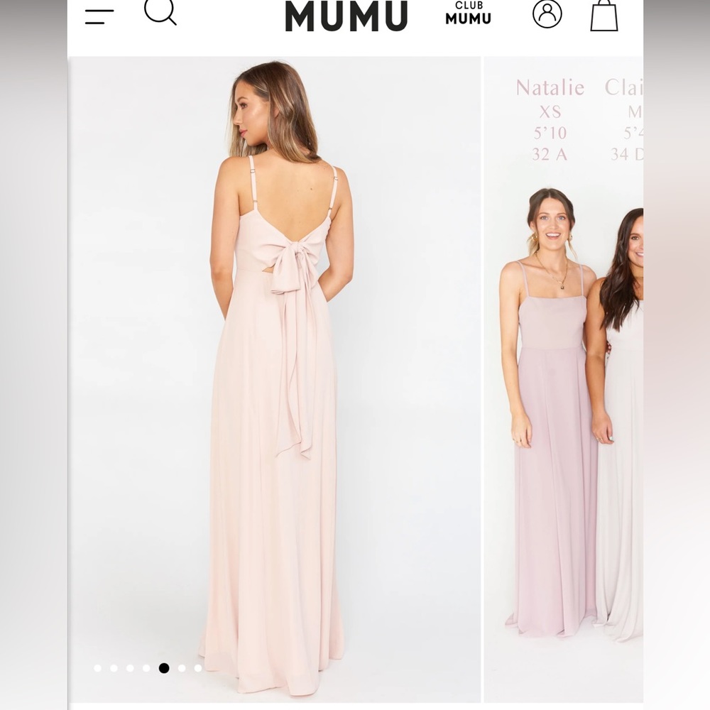Lauren Tie Maxi Dress Dusty Blush Crisp Color
